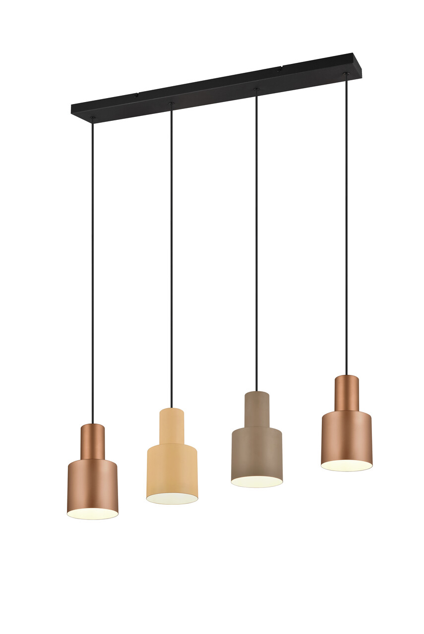 Lustra Agudo, TRIO, 80x12x150 cm, 40W, 4x E27, metal, multicolor - imagine 7